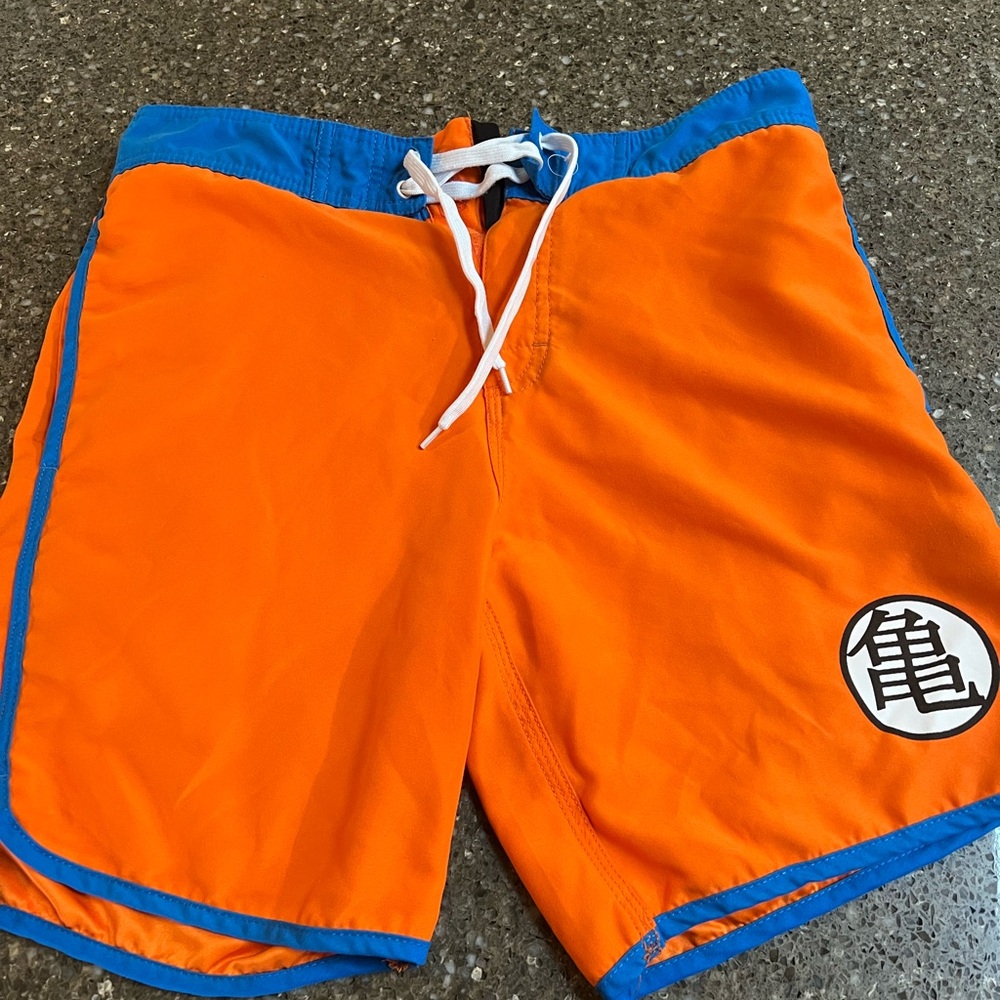 Hot Topic Dragon Ball Z Board Shorts Size S, Swimwear Surf Beach Trunks Summer
